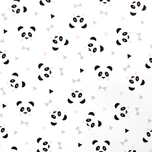 Tissu coton panda