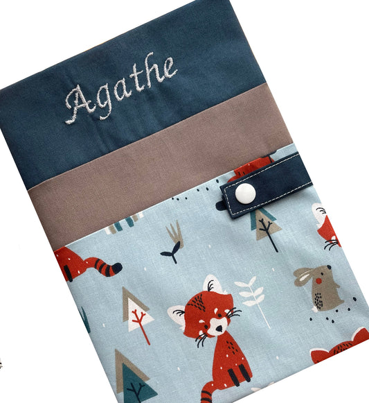 Personalized health book cover - Agathe Blue