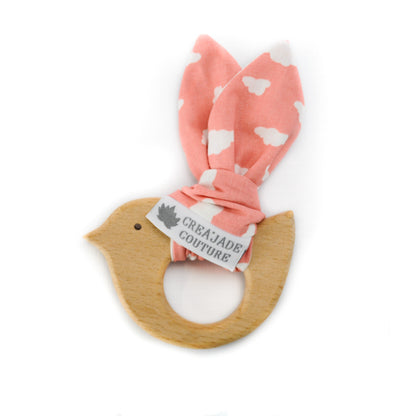 Wooden teething ring - Forest Beige