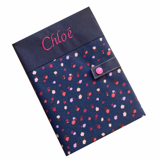 Personalized health book cover - Chloé Blue