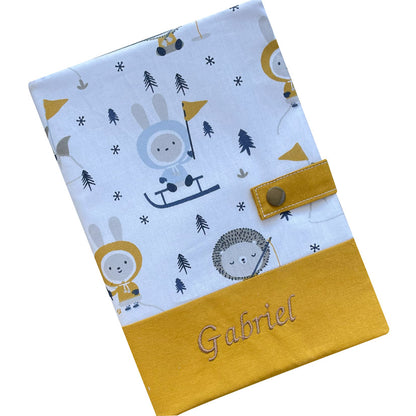 Protège carnet de santé personnalisé - Jaune Gabriel