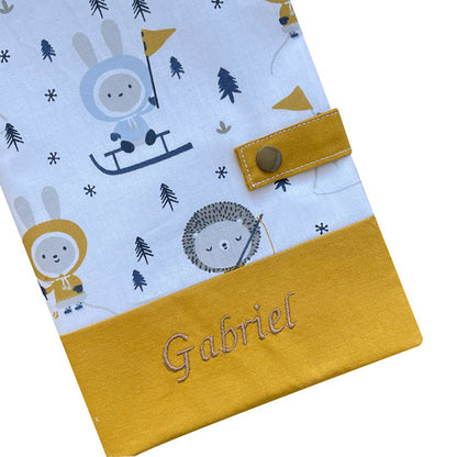 Protège carnet de santé personnalisé - Jaune Gabriel