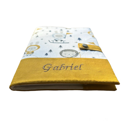 Protège carnet de santé personnalisé - Jaune Gabriel