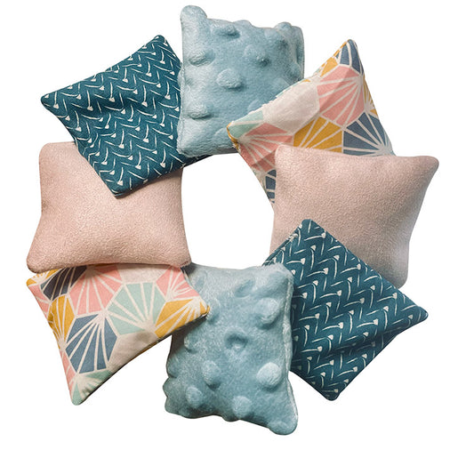 sensory-cushions-montessori-Blue pink