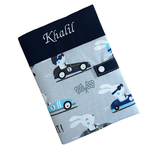 Protège carnet de santé personnalisé - Bleu Nuit Khalil